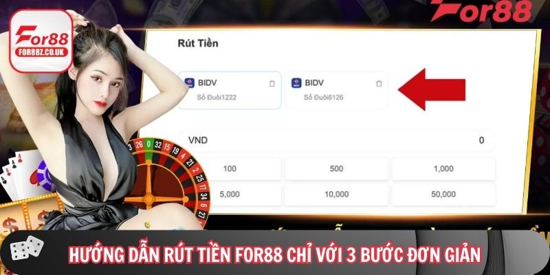 Hướng dẫn rút tiền For88 chỉ với 3 bước đơn giản